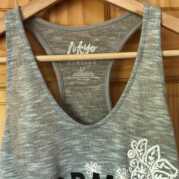 Tokyo Darling Normal is Boring floral racerback tank Jr S - Picture 4 of 8